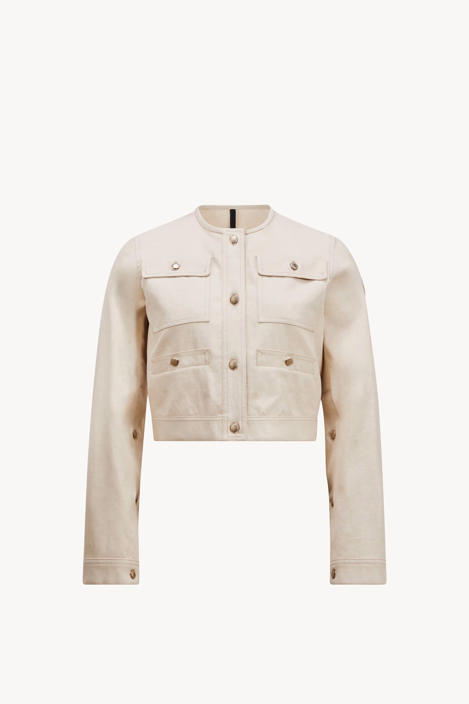 Chatel Cotton & Linen Jacket Women White Ivory Moncler 2